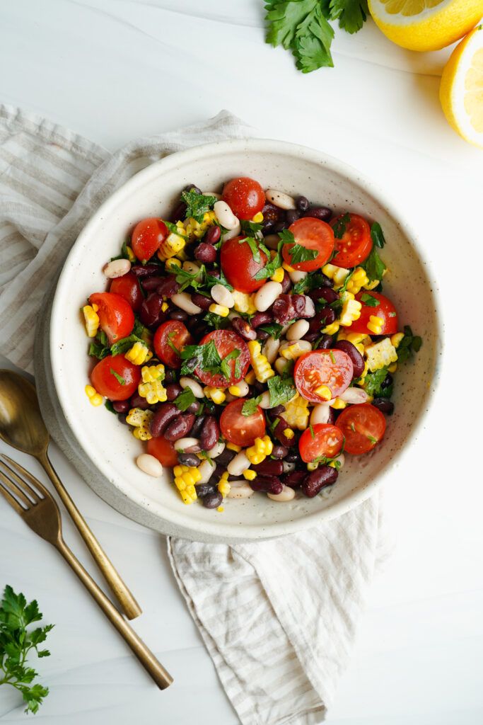 Kidney Beans, Black Beans and Cannellini Beans Salad | cookingwithcassandra.com