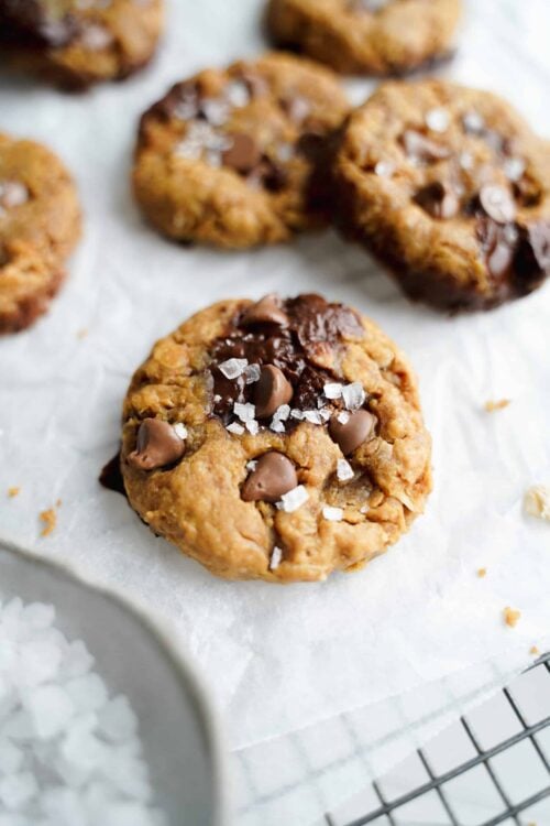 Flourless Peanut Butter, Oatmeal and Chocolate Chip Cookies