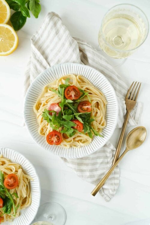 Pasta With White Wine Lemon Sauce Pasta With White Wine Lemon Sauce