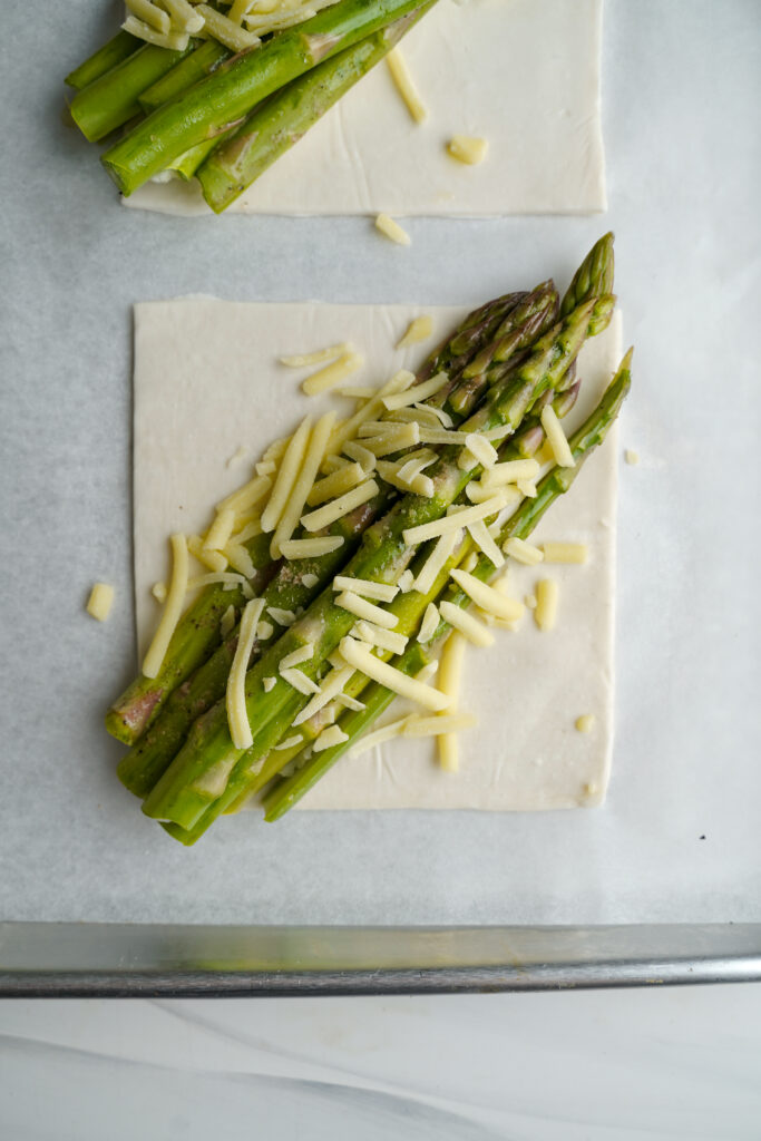 Asparagus sprinkled with cheese | cookingwithcassandra.com