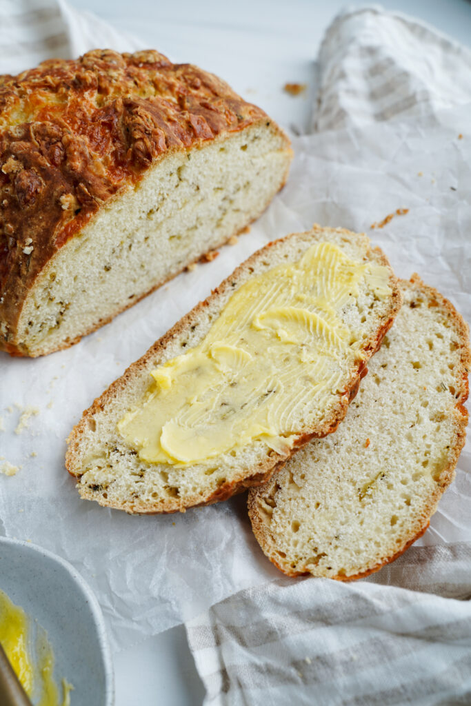 No Yeast Bread Sliced | cookingwithcassandra.com