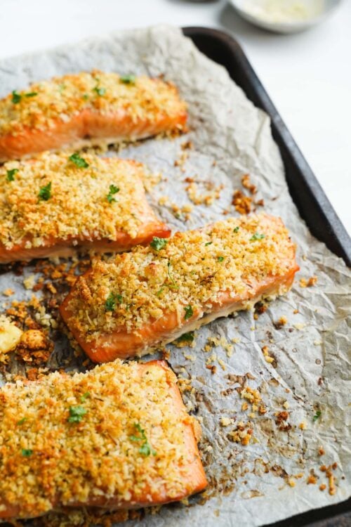 Baked Garlic Parmesan Salmon Baked Garlic Parmesan Salmon