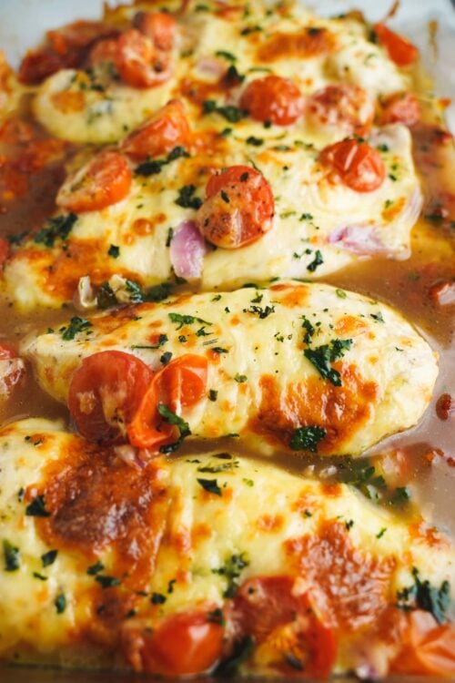 Baked Balsamic Chicken with Mozzarella Cheese