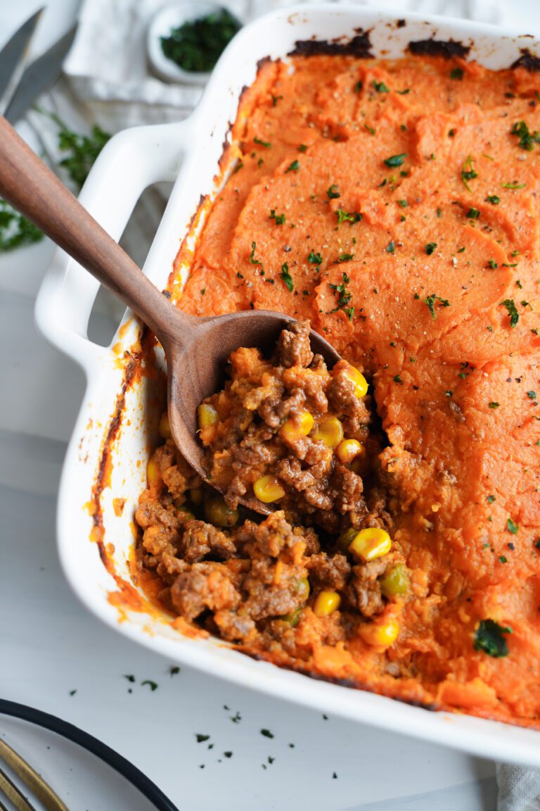Easy Sweet Potato Shepherd’s Pie with Ground Turkey
