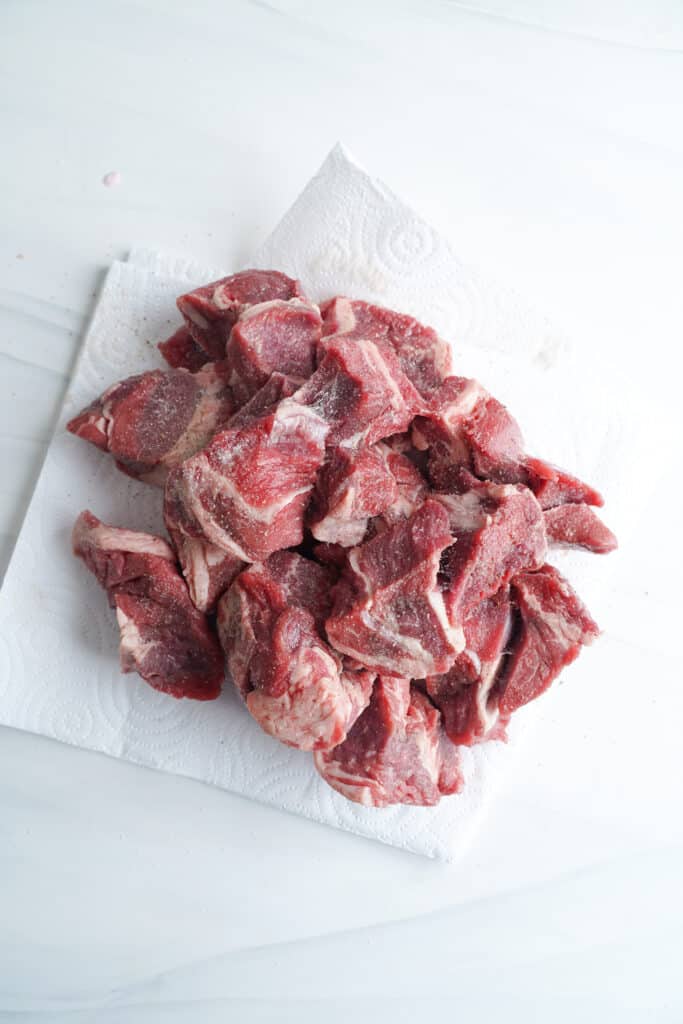 Beef cubes for beef stew recipe | cookingwithcassandra.com