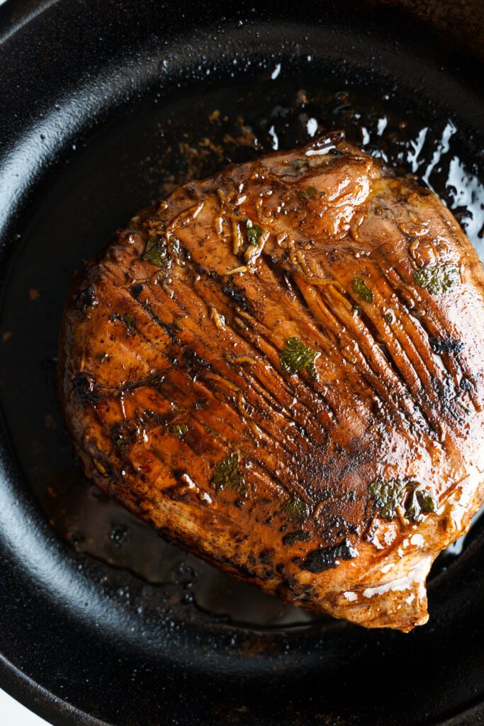 steak in pan