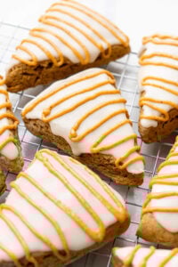 starbucks pumpkin scones on wire rack
